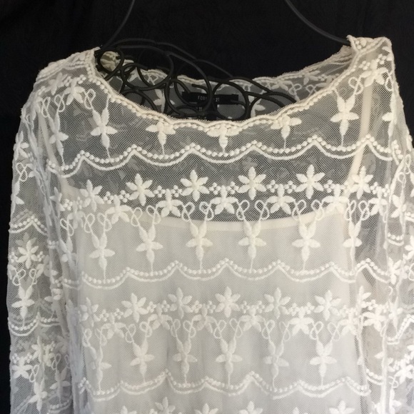 Forever 21 Lace dress tunic Size Medium 3/4 sleeve - Picture 2 of 8